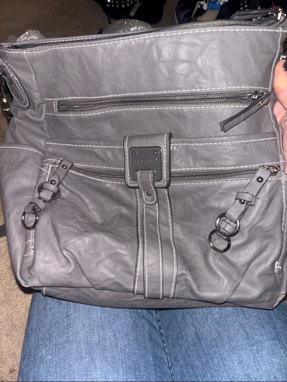 Rosetti Gray Shoulder Bag